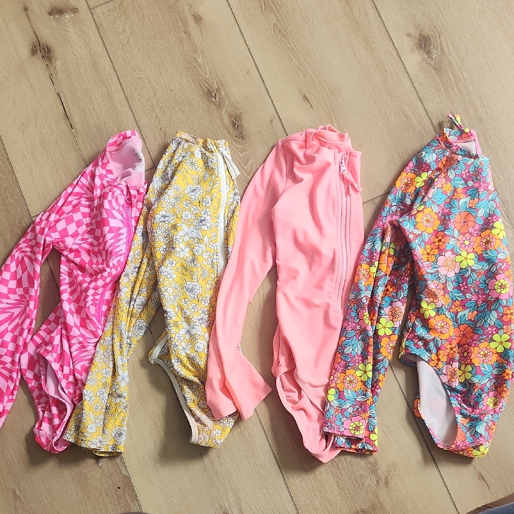 Colorful Floral and Geometric Print Swimsuits